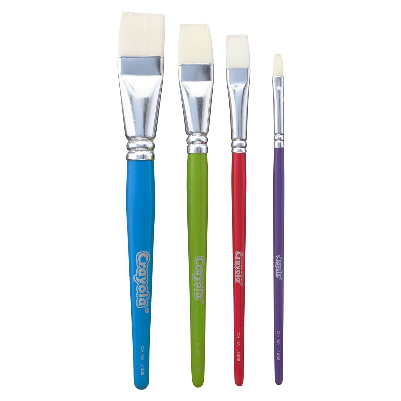 4 Assorted Flat Paint Brushes