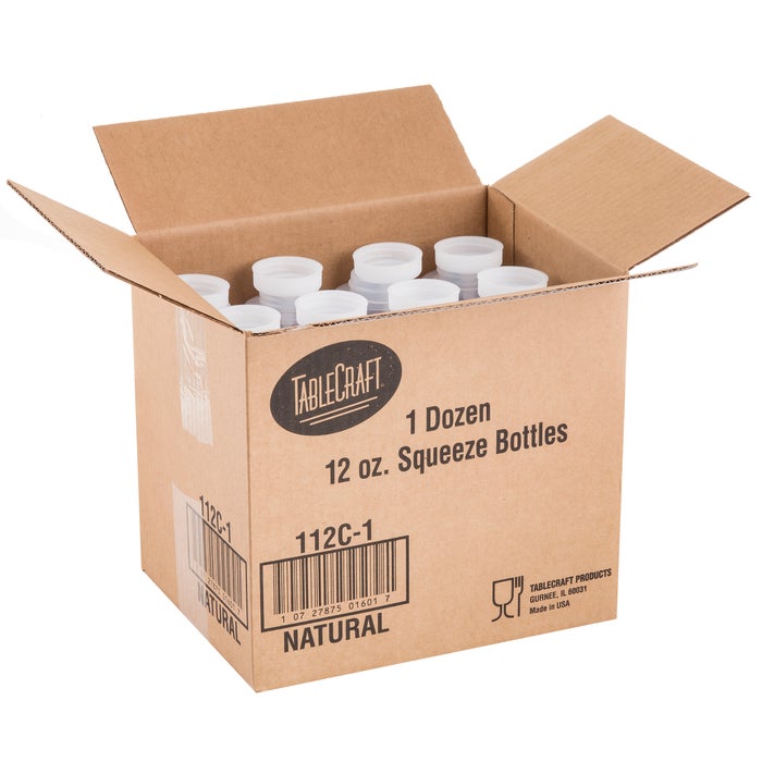 Clear Squeeze Bottle - 12 PCS