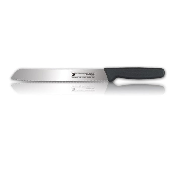 Knife, 8in Bread, Black Handle