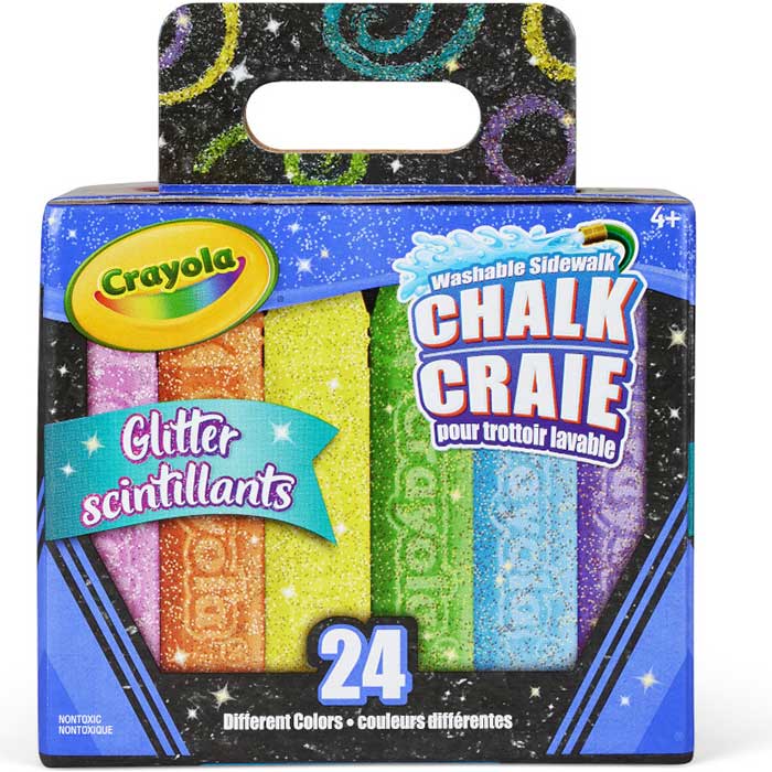 24ct Glitter Sidewalk Chalk