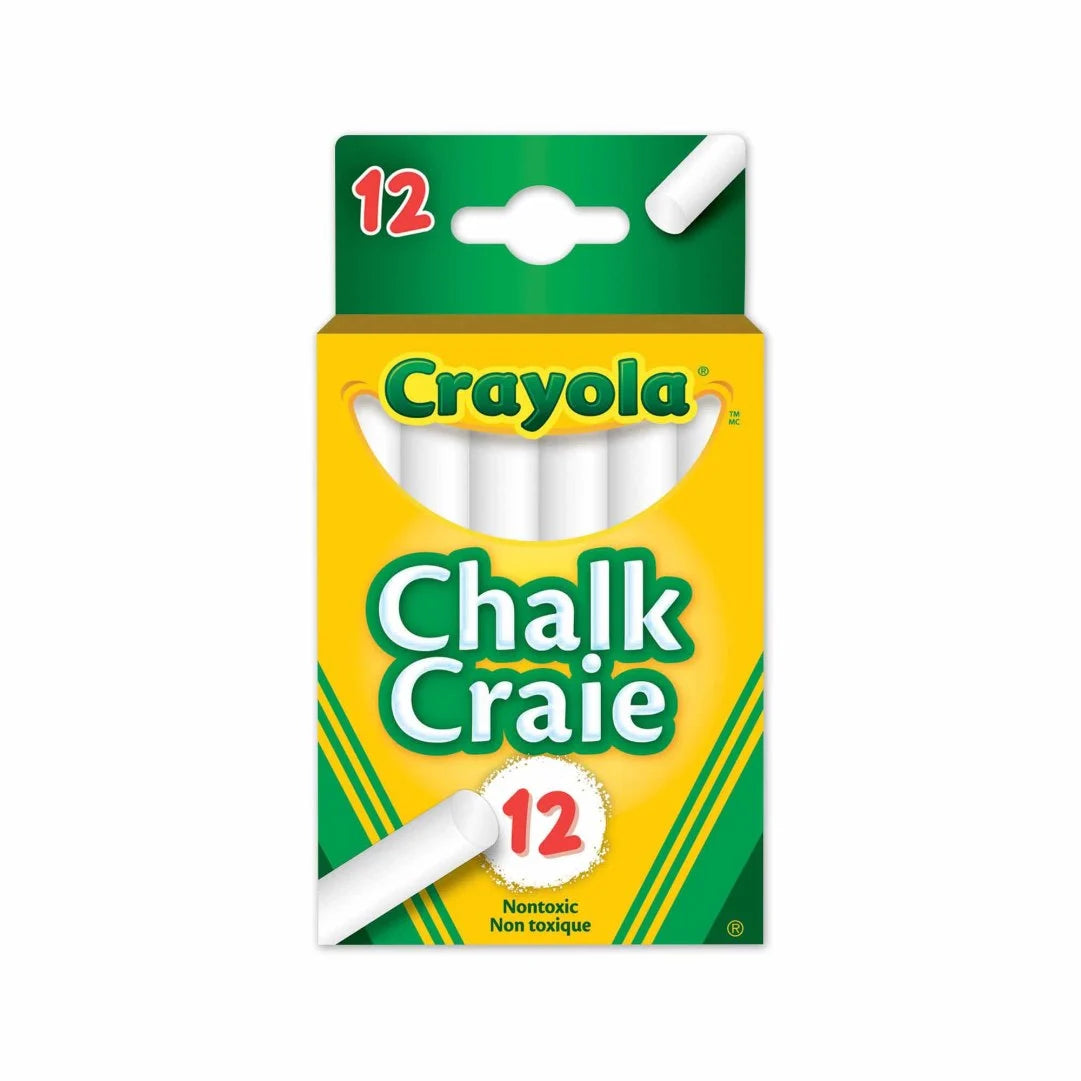 12 White Dustless Chalk