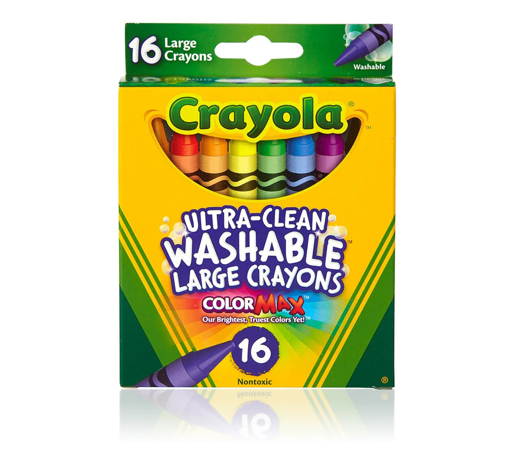 16 Large Ultra Clean Washable Crayons