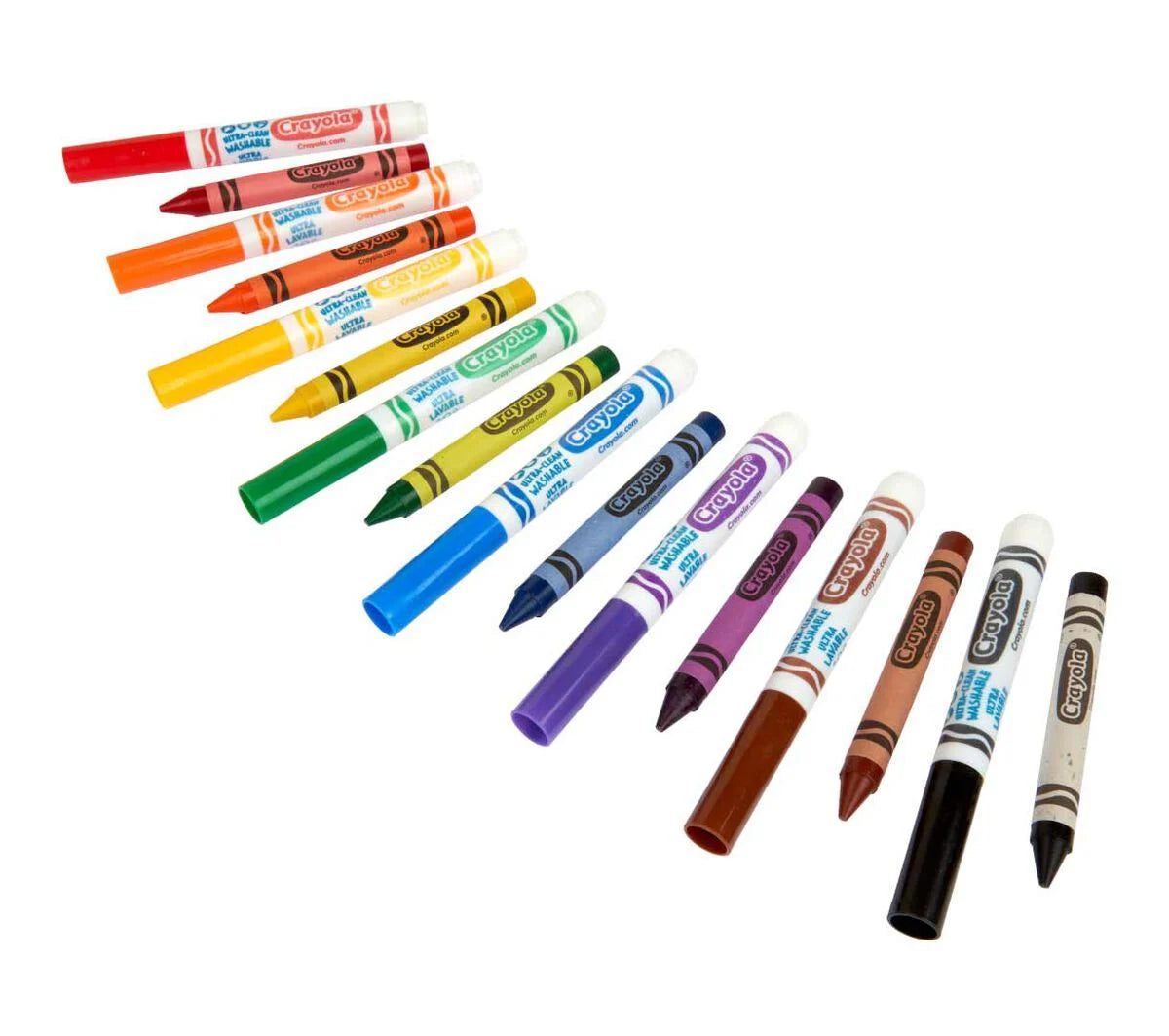 Large Crayons & Ultra-Clean Washable Markers Classpack, 128 Count, 8 Colours