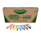 Large Crayons & Ultra-Clean Washable Markers Classpack, 128 Count, 8 Colours