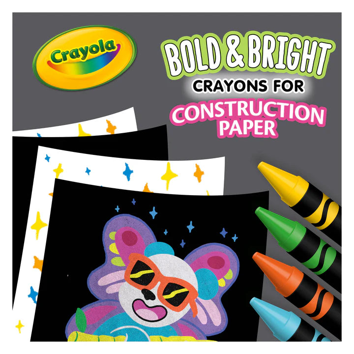 8 Bold & Bright Construction Paper Crayons