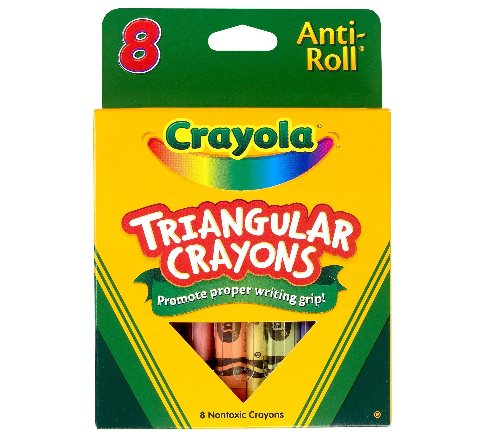 8 Anti Roll Crayons Triangle
