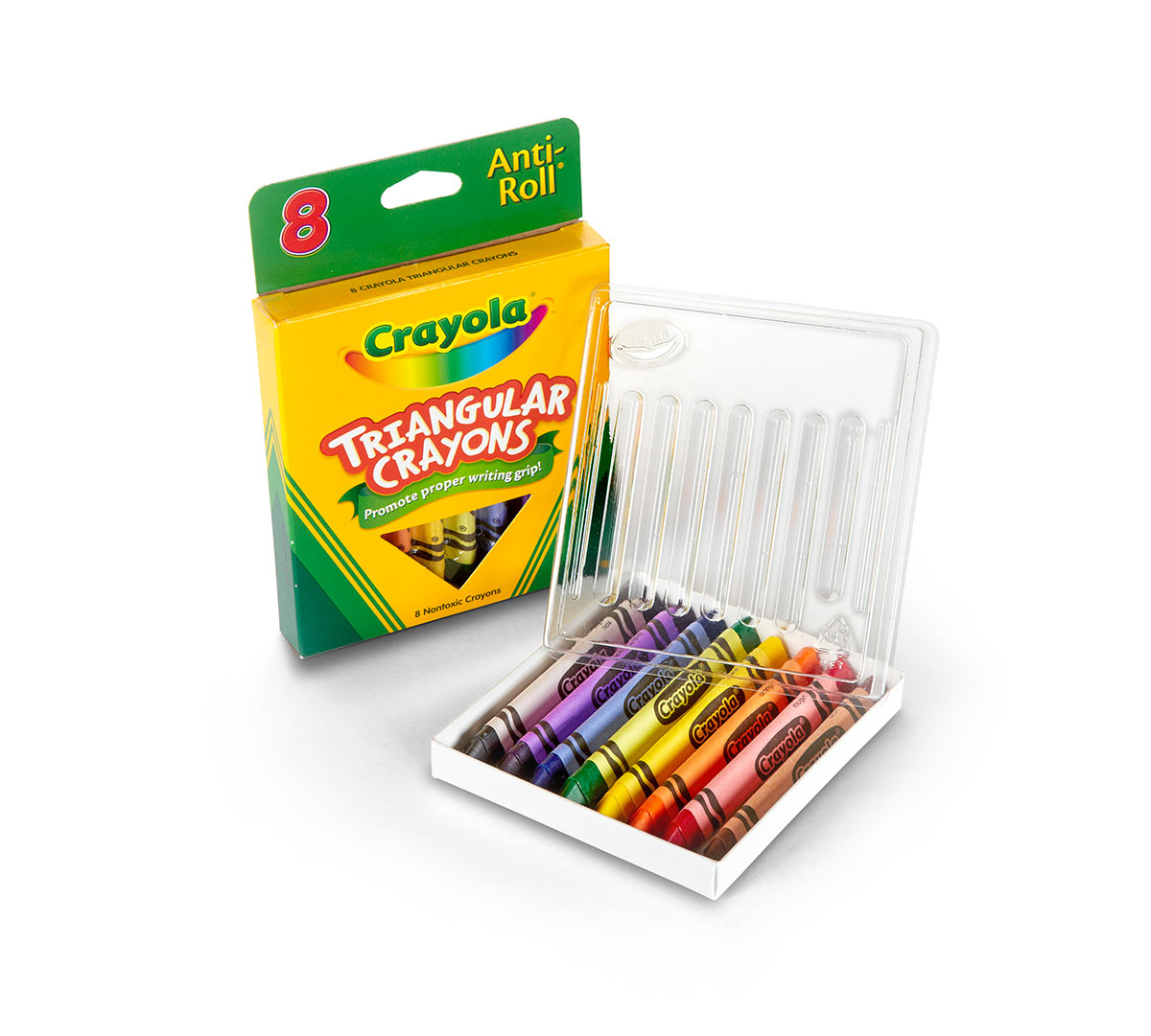 8 Anti Roll Crayons Triangle