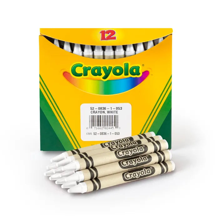 12 Bulk Crayons – White