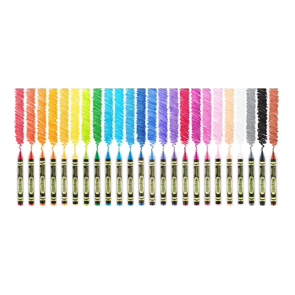 24 Bold & Bright Construction Paper Crayons