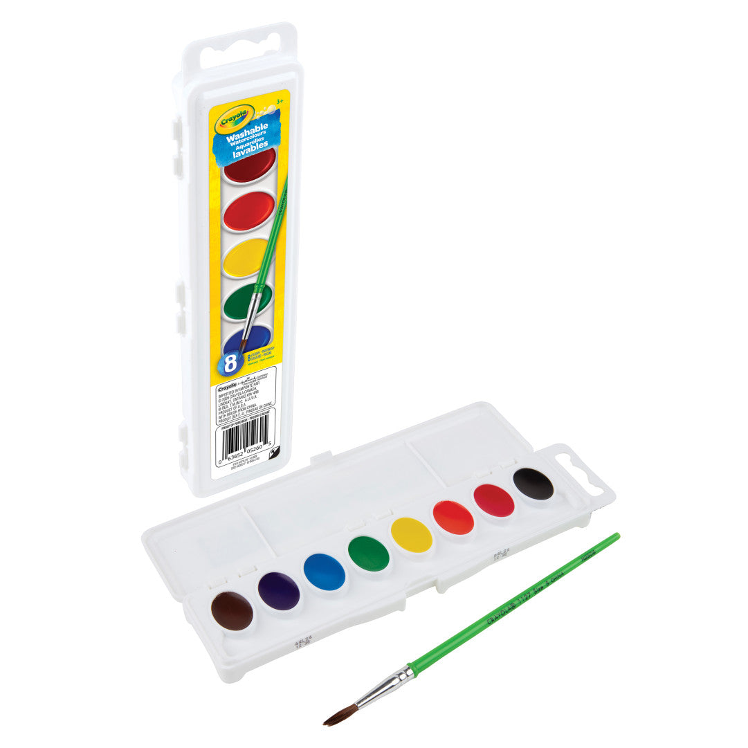 8 Washable Watercolours
