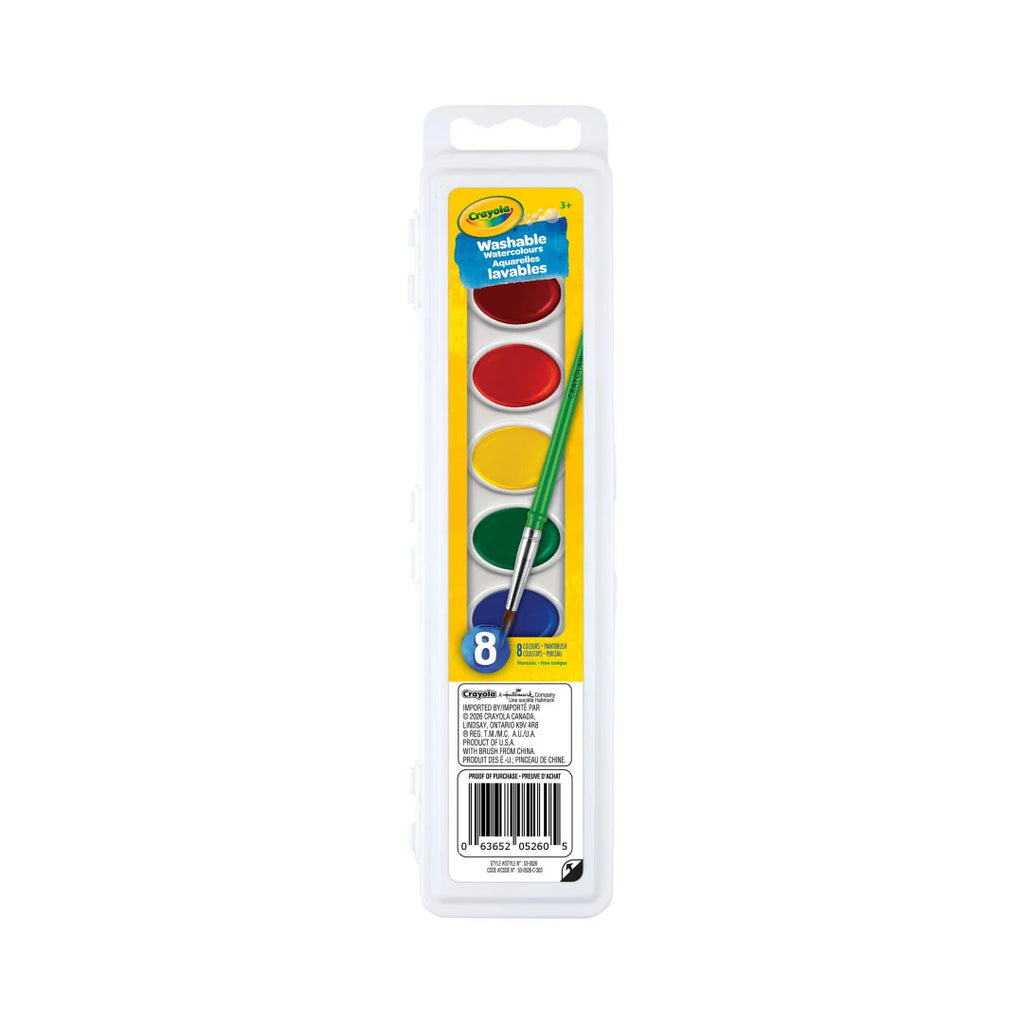 8 Washable Watercolours