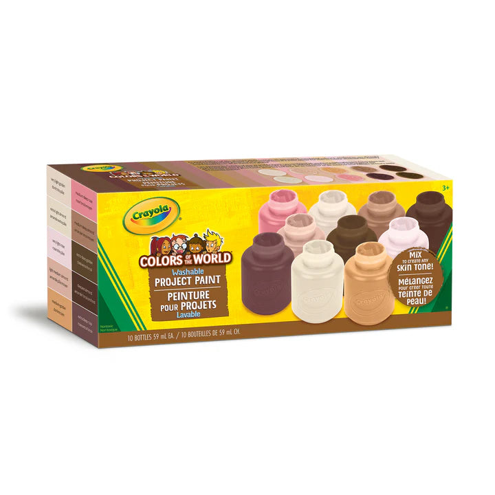 10 59ml Colors of The World Washable Paint Jars