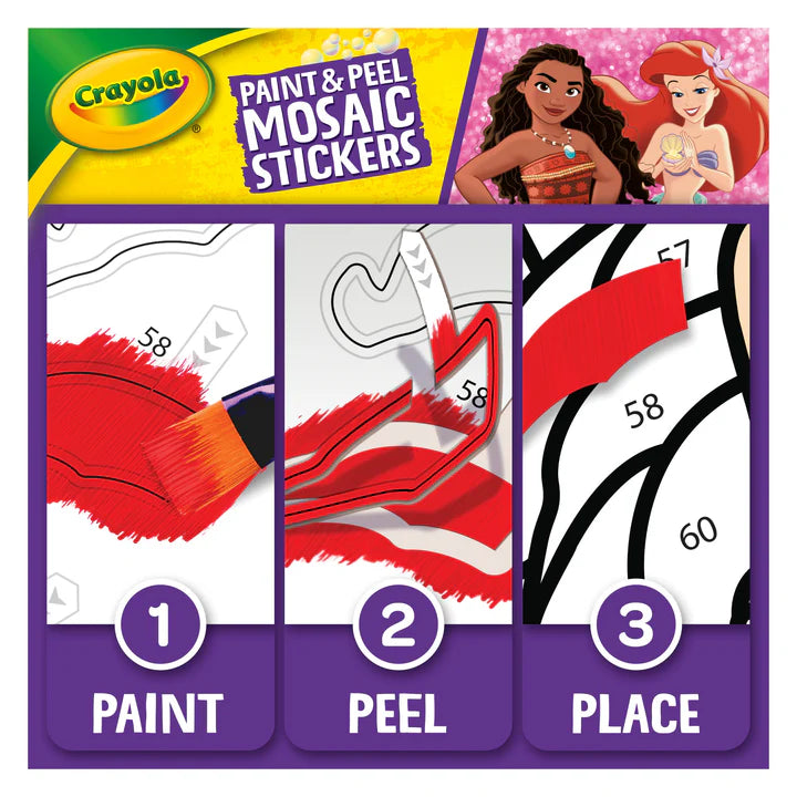 Paint and Peel Mosaic Stickers Kit, Disney Princess