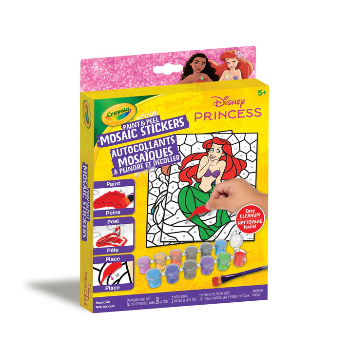 Paint and Peel Mosaic Stickers Kit, Disney Princess