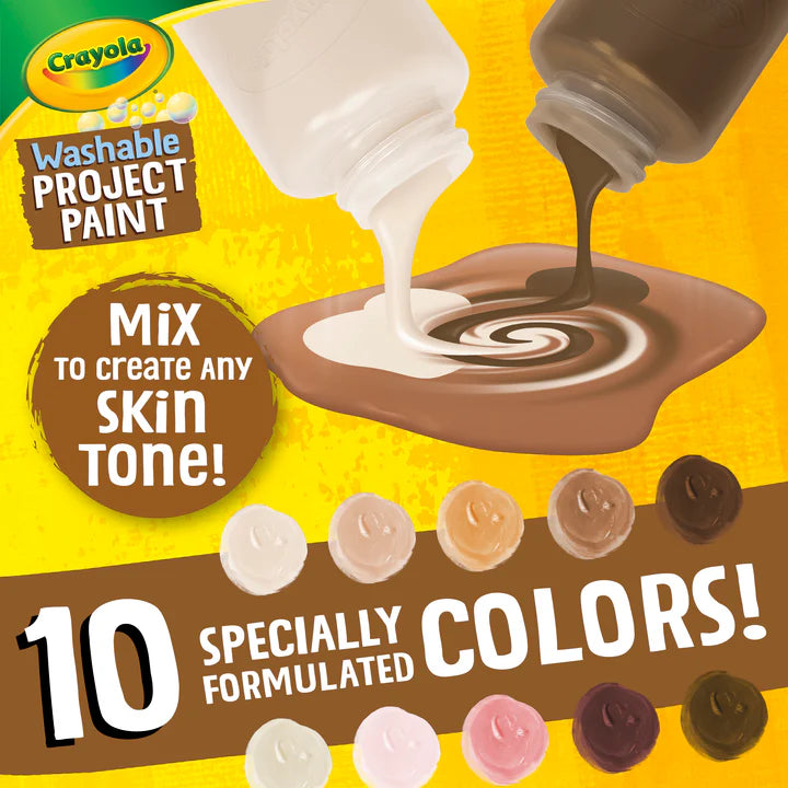 10 59ml Colors of The World Washable Paint Jars
