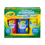 3 Washable Fingerpaints Red/Blue/Yellow