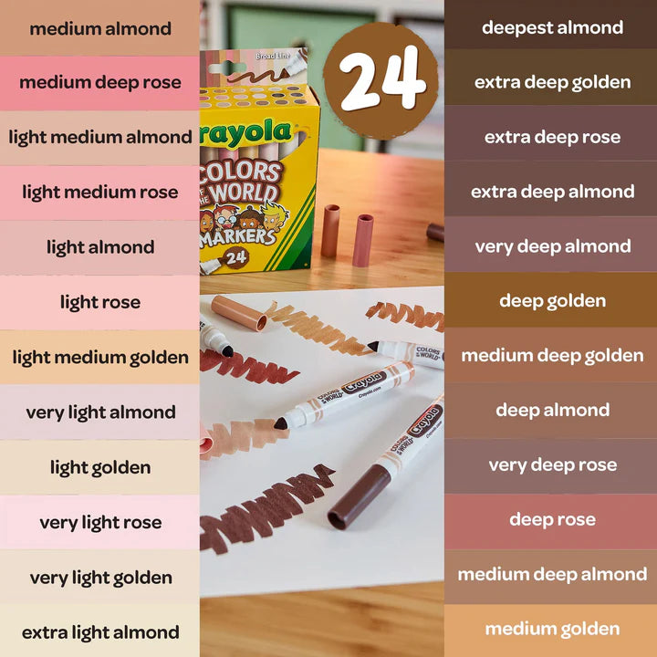 24 Colors of the World Washable Markers