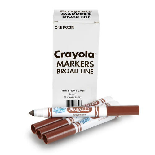 12 Ultra–Clean Washable Markers, Brown