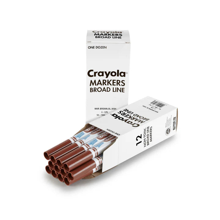 12 Ultra–Clean Washable Markers, Brown