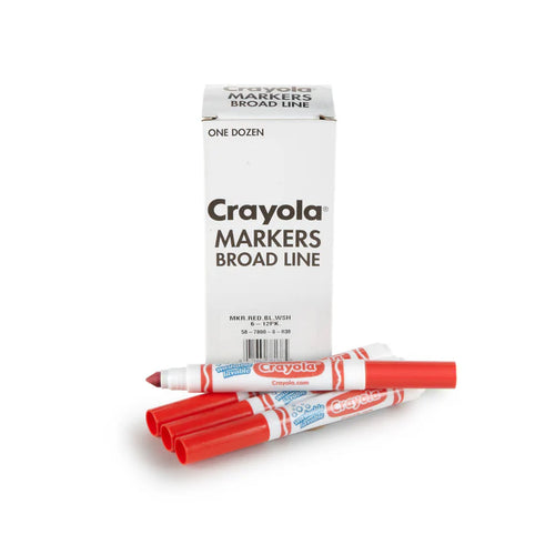 12 Ultra–Clean Washable Markers, Red