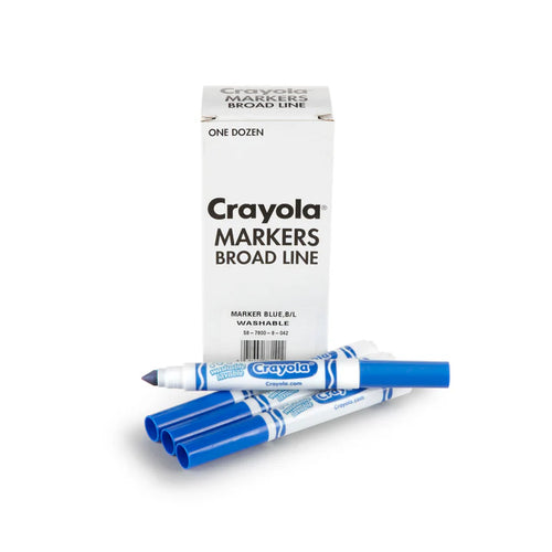 12 Ultra–Clean Washable Markers, Blue