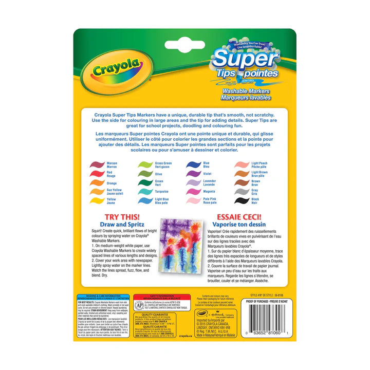 20 Super Tips Washable Markers