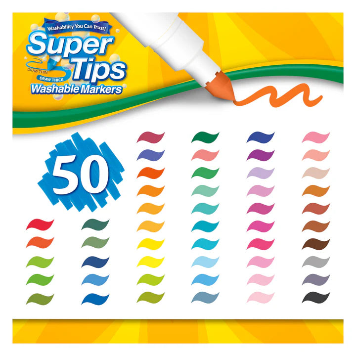 50 Super Tips Washable Markers