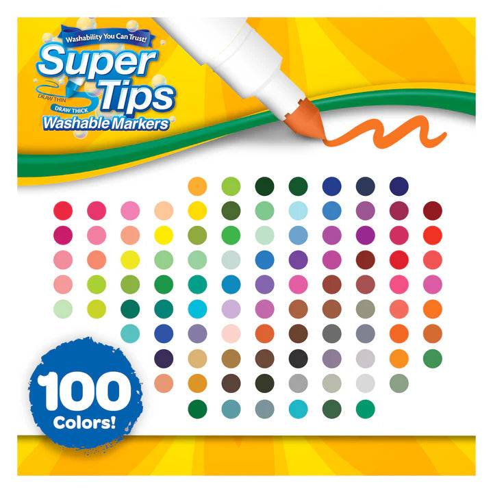 100 Super Tips Washable Markers