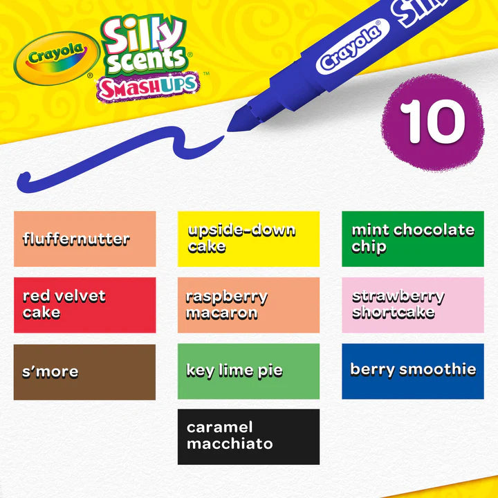 10 Silly Scents Smash Ups Washable Slim Markers