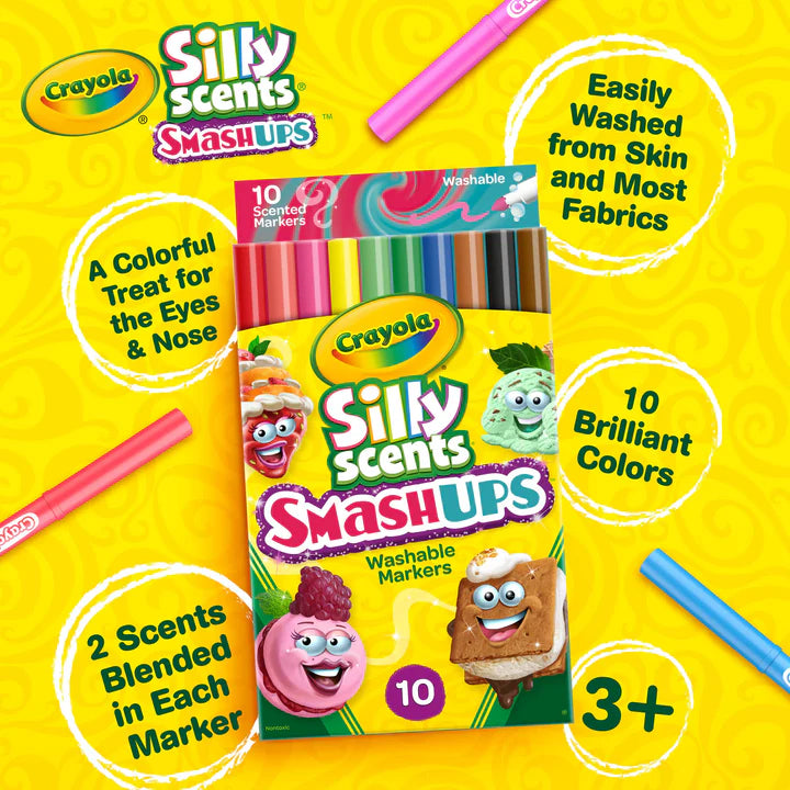 10 Silly Scents Smash Ups Washable Slim Markers