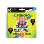 10 Broad Line Washable Neon Markers