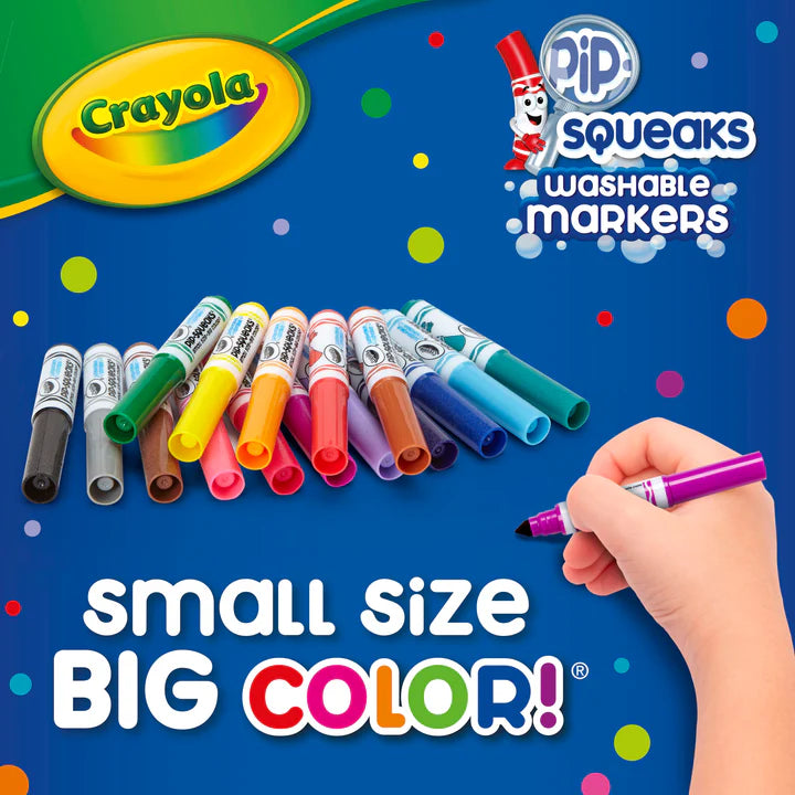 16 Pip–Squeaks Broad Line Washable Markers