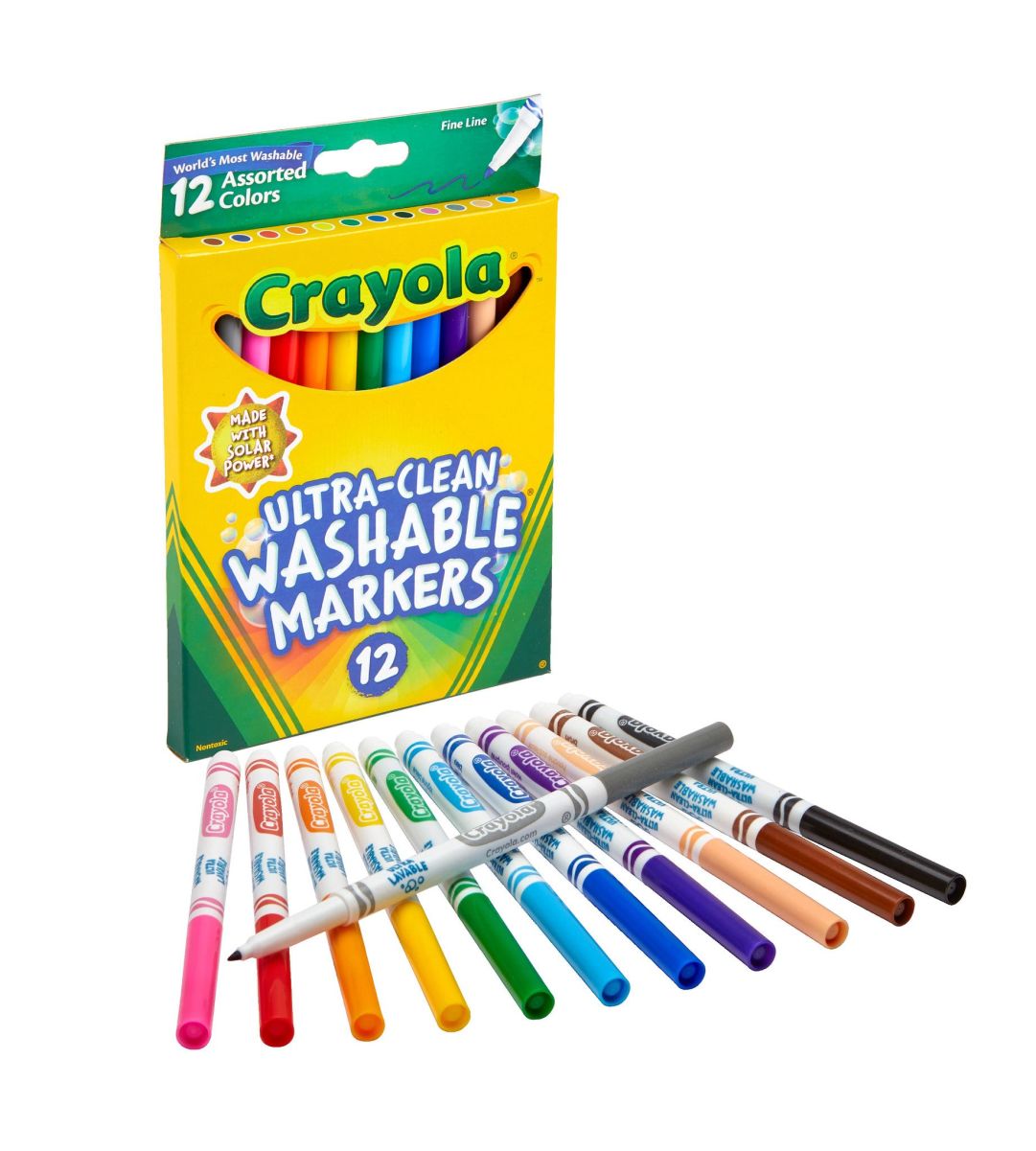 12 Washable Fine Line, Classic Colours