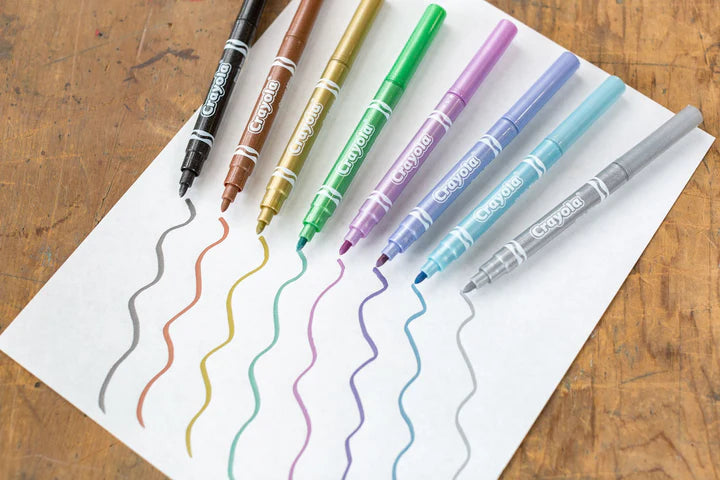 8 Metallic Markers, Fine Line