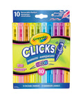 10 Clicks Retractable Markers, Neon