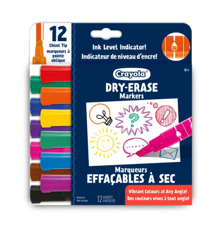 12 Broad Line Dry Erase Markers