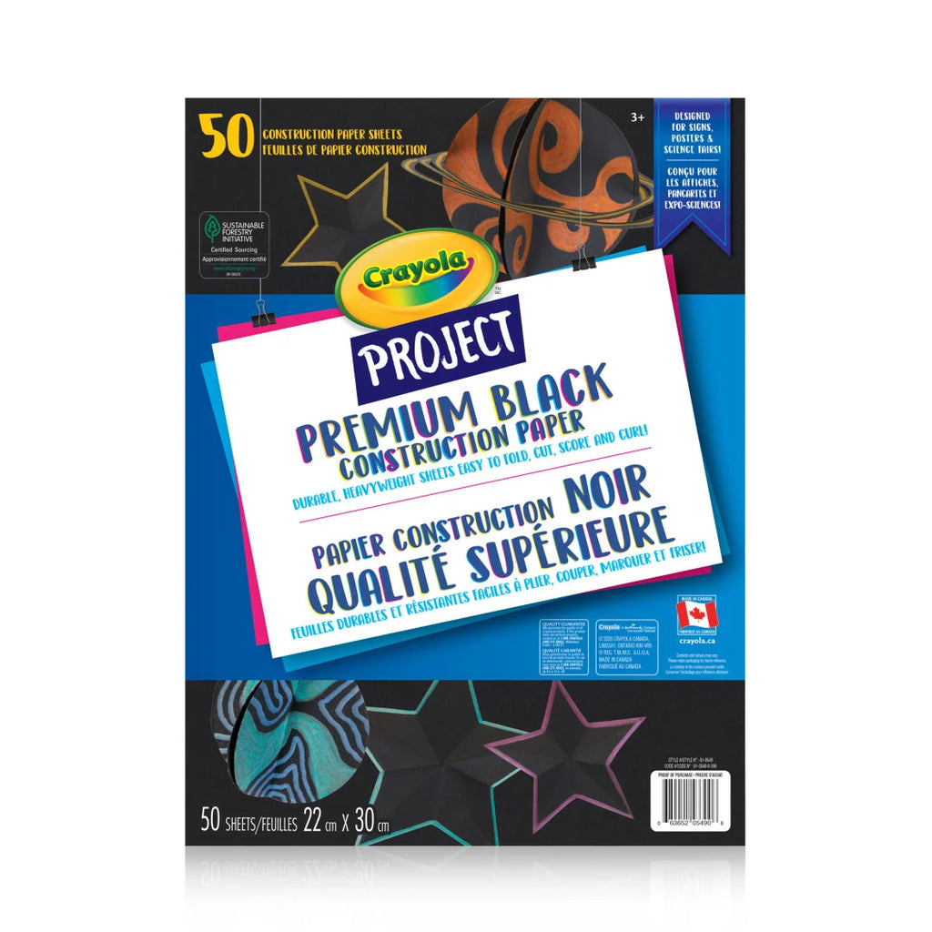 50 Project Premium Construction Paper – Black