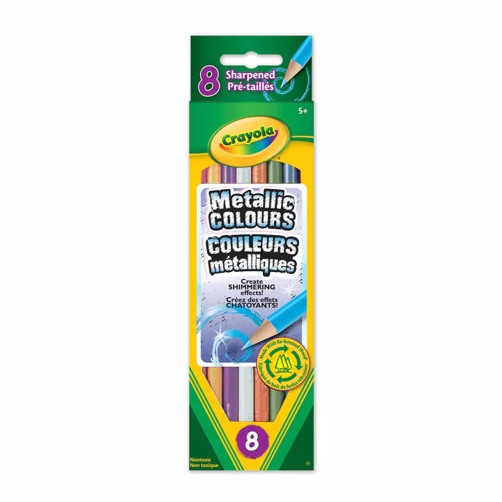 8 Metallic Coloured Pencils