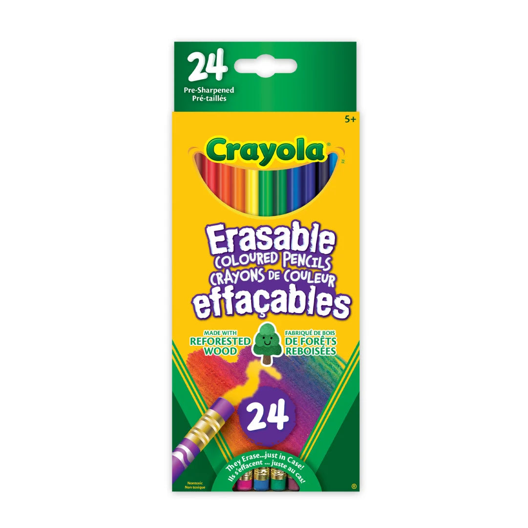 24 Erasable Coloured Pencils
