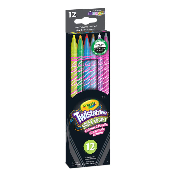 12 Bold & Bright Twistables Pencils