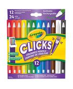 12 Crayola Clicks Mechanical Coloured Pencil