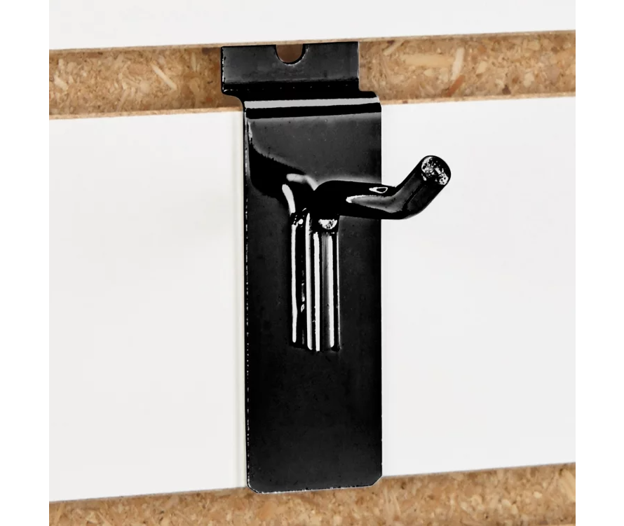 Peg Hooks for Slatwall - 2", Black