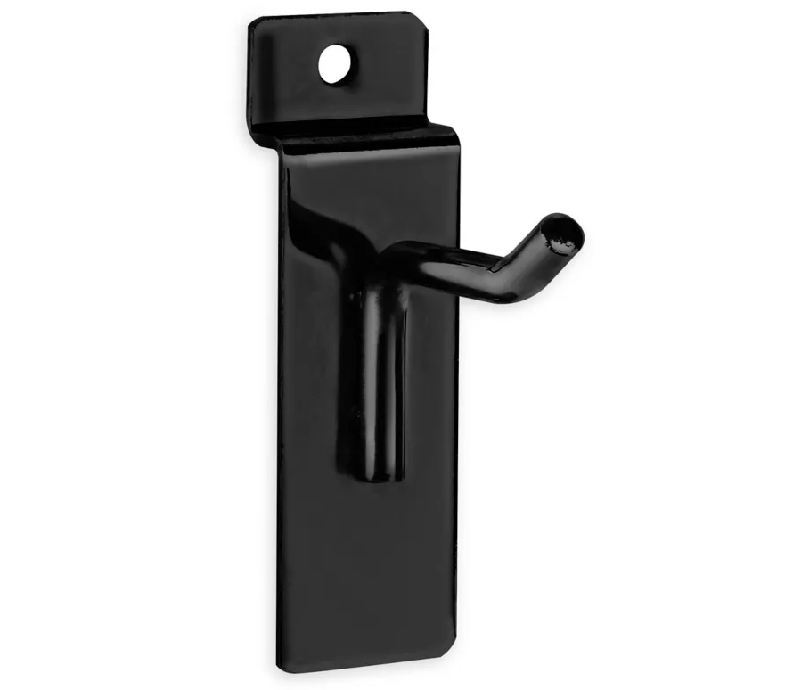 Peg Hooks for Slatwall - 2", Black