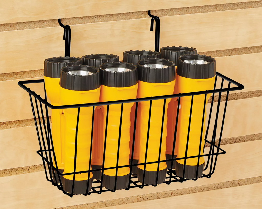 Slat wall-Wire Basket (PK of 6) 12x6x6"