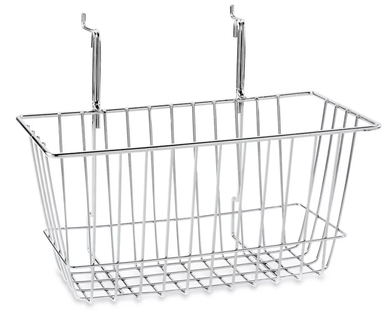 Slat wall-Wire Basket (PK of 6) 12x6x6"