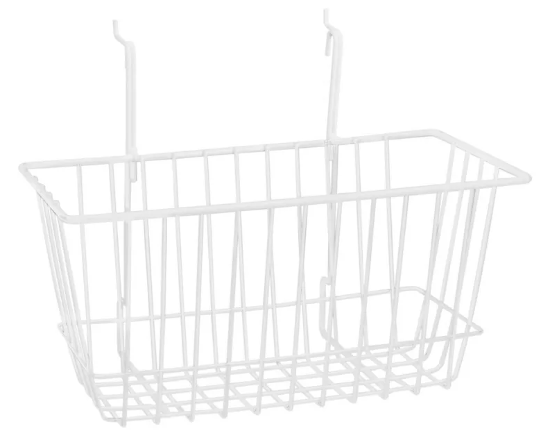 Slat wall-Wire Basket (PK of 6) 12x6x6"