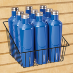 Slat wall-Wire Basket (PK of 6) 12x12x8" Slanted