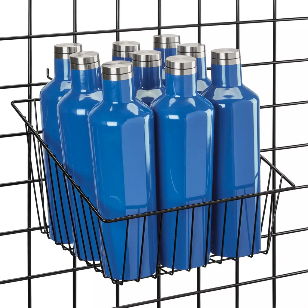 Slat wall-Wire Basket (PK of 6) 12x12x8" Slanted