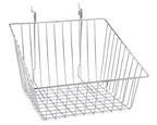 Slat wall-Wire Basket (PK of 6) 12x12x8" Slanted