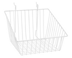 Slat wall-Wire Basket (PK of 6) 12x12x8" Slanted